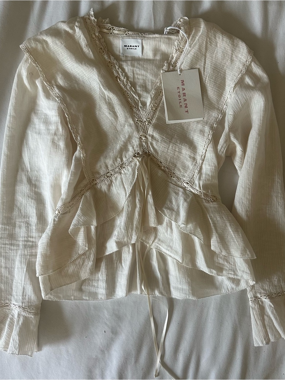 Isabel Marant Étoile Damienne Cotton and Linen Blend Pepium Top